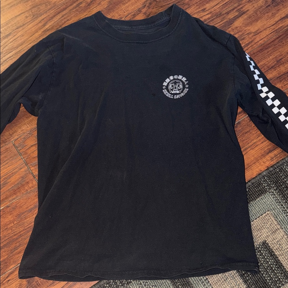 Women's Black Long Sleeve Graphic Tee
